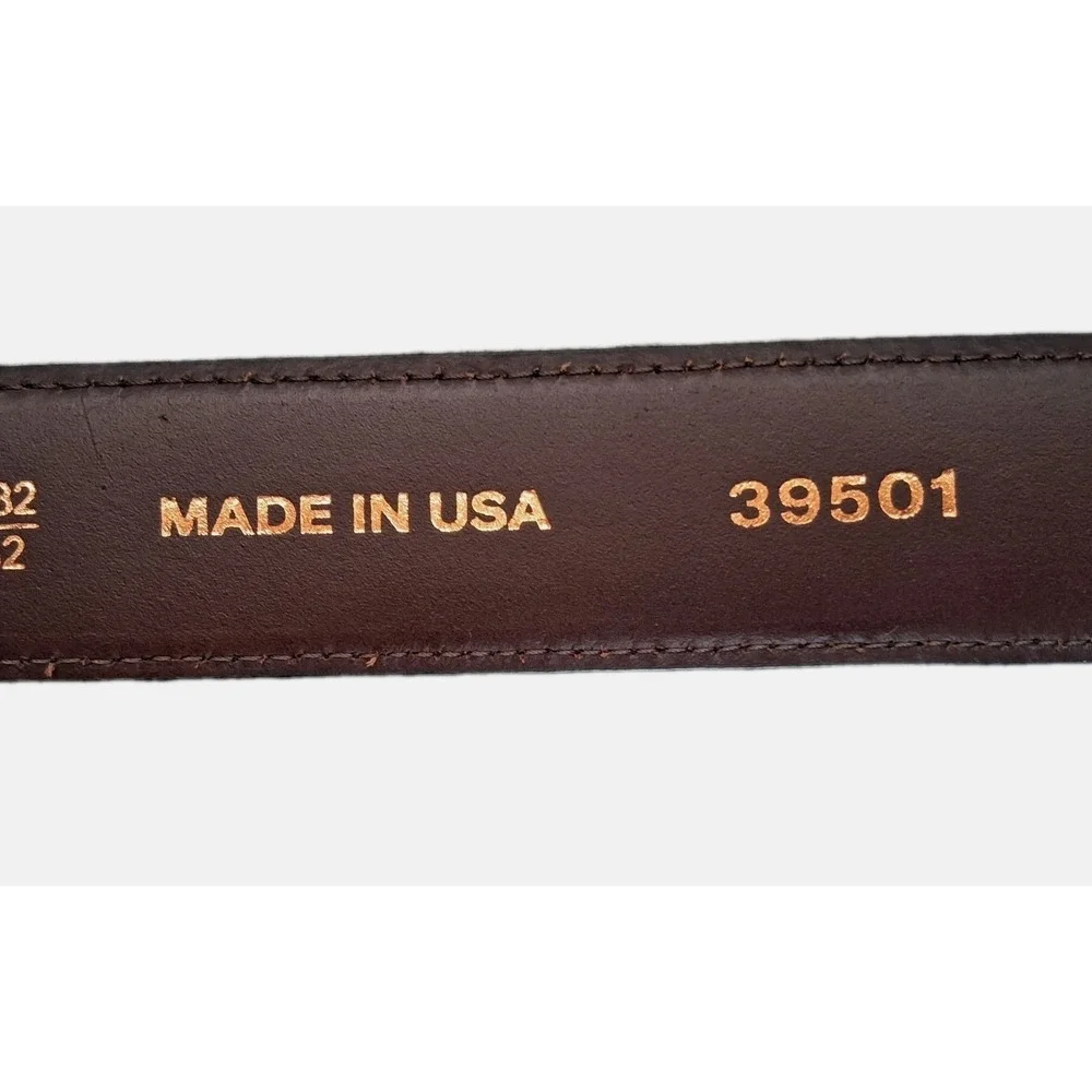 Allen Edmonds Mens Black Wide Dress Belt 39501 Italian Calfskin Size 52 Made USA